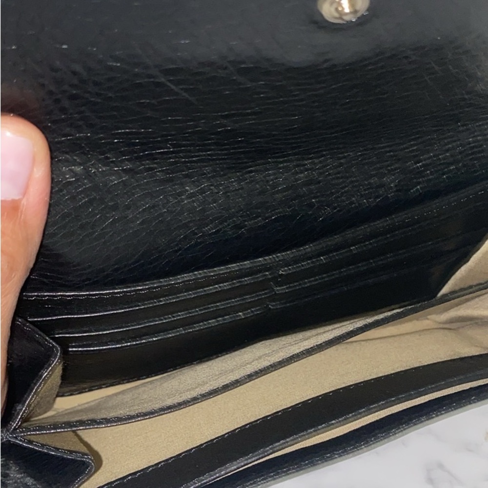 Chloe Black Leather Wallet with Gold Accents - Picture 3 of 8